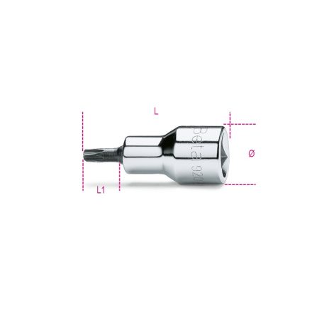 BETA 920TX/20 | 920TX 20 1/2"-osTorx® imbusz-dugókulcs, krómozott, barnított hegy