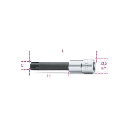 BETA 920ES/9 | 920ES 9 1/2"-os speciális imbusz-dugókulcs, krómozott, fekete hegy