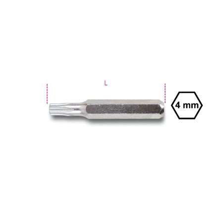 BETA 1256RTX/10 | 1256RTX 10 Csavarhúzóbetét 4 mm Tamper Resistant Torx®-csavarokhoz