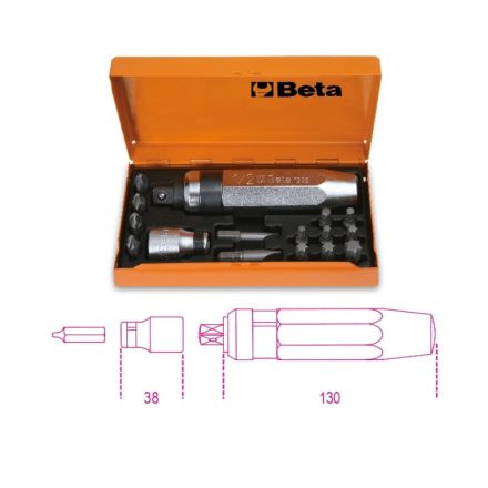 BETA 1295/C14 | 1295/C14 Ütvecsavarhúzó készlet 14 betéttel és betéttartóval