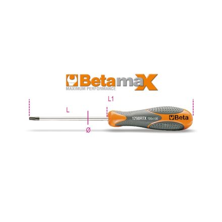 BETA 1298RTX/15 | 1298RTX 15 Imbusz csavarhúzó Tamper Resistant Torx®-csavarokhoz