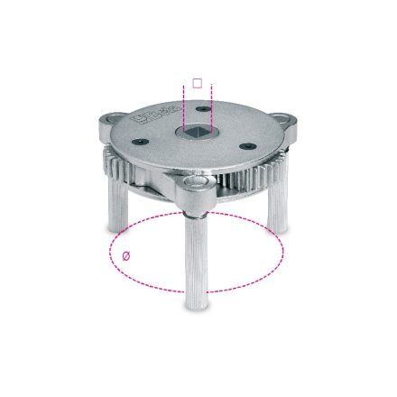 BETA 1493/U | 1493/U Jobb és balmenetes önzáró háromkörmös olajszűrőleszedőkulcs