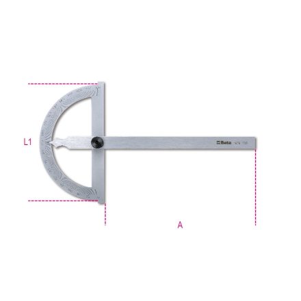 BETA 1676/200 | 1676 200 Szögmérő, rozsdamentes acélból