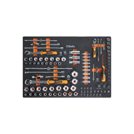 BETA MM105 | BETA MM105 Habszivacs tálca 1/4"-os, 3/8"-os és 1/2"-os dugókulccsal