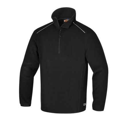 BETA 7636N/XL | 7636N/XL Mikropolár pulóver rövid cipzárral, 180 g/m2
fekete, fényvisszaverő részekkel